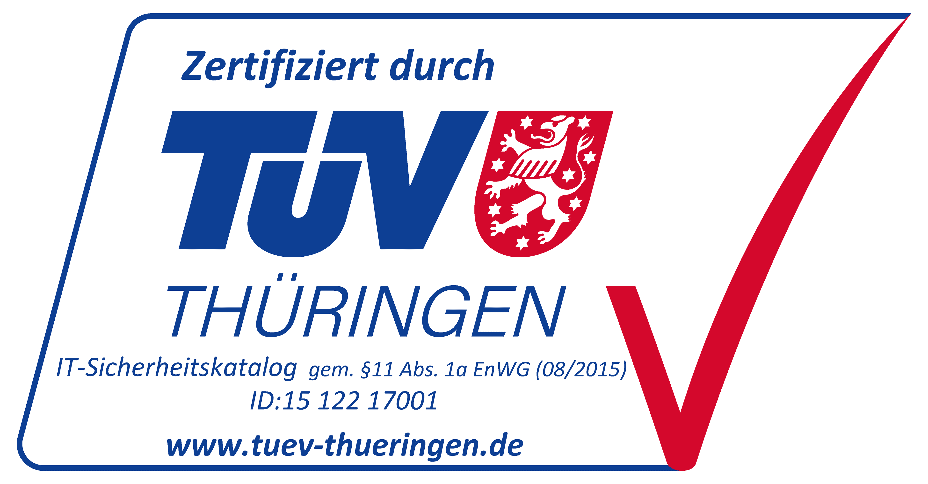 Zertifikat IT-Sicherheitskatalog vom TÜV Thüringen
